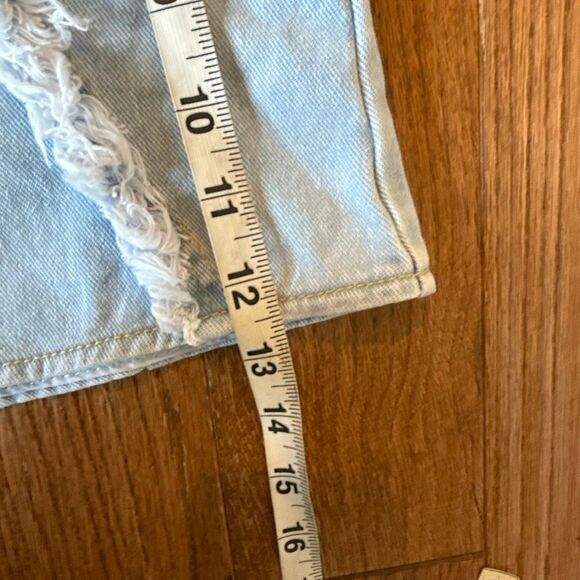 Forever 21 NWT denim frayed western crop top tube top large - Picture 5 of 8